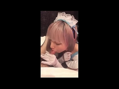 ❤️ Јапански идол [маиука], костим француске собарице, први део, пушење и дркање са лосионом ❤❌  Секс код нас ❤